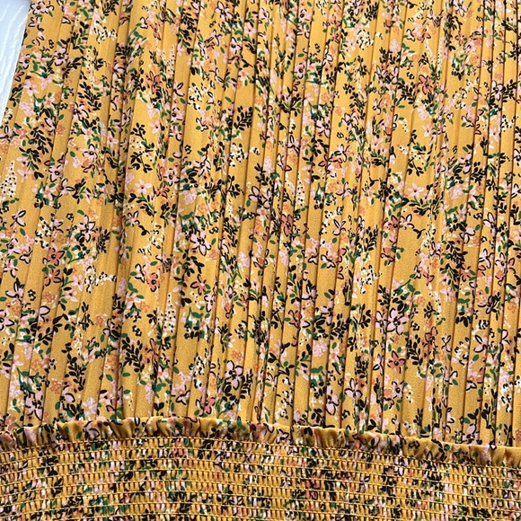 NANETTE LEPORE WOMEN DRESS SIZE 8 FLORAL COLOR SLEEVELESS pleated broque rose - Picture 3 of 7